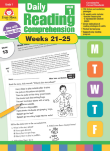 daily reading comprehension, grade 1, weeks 21-25