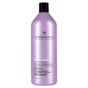 pureology hydrate sheer nourishing shampoo | for fine, dry color treated hair | sulfate-free | silicone-free | vegan