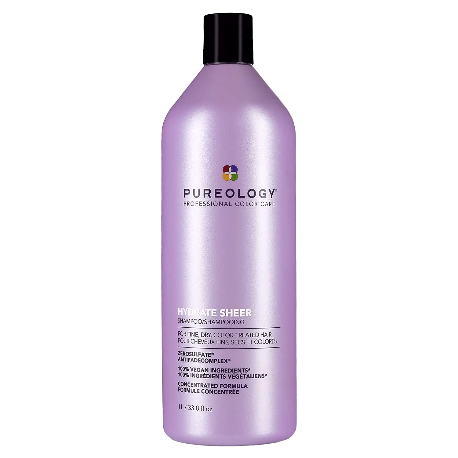 Pureology Hydrate Sheer Nourishing Shampoo | For Fine, Dry Color Treated Hair | Sulfate-Free | Silicone-Free | Vegan