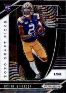 2020 panini prizm draft #126 justin jefferson draft picks lsu tigers rc rookie football trading card