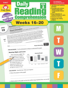 daily reading comprehension, grade 3, weeks 16-20