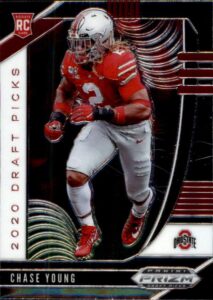 2020 panini prizm draft #130 chase young draft picks ohio state buckeyes rc rookie football trading card