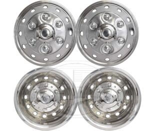 a+ 16” stainless steel front wheel simulator for ford transit 2015~up – set of 4