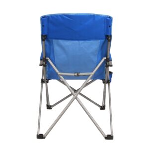 Kamp-Rite Portable Folding Reclining Camping Chair with 3 Positions, Swing Away Cup Holder, and Bag for Camping, Tailgating, and Sports, 325 LB Capacity, 2 Tone Blue