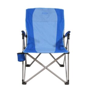 Kamp-Rite Portable Folding Reclining Camping Chair with 3 Positions, Swing Away Cup Holder, and Bag for Camping, Tailgating, and Sports, 325 LB Capacity, 2 Tone Blue