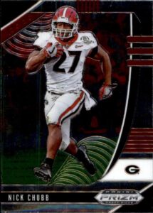 2020 panini prizm draft picks #78 nick chubb georgia bulldogs football card