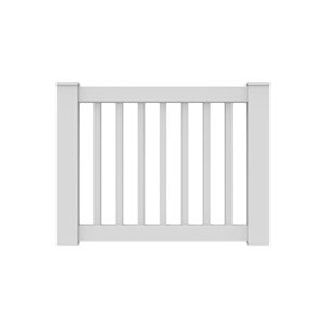 barrette outdoor living 73030535 t-top gate vinyl rail, white