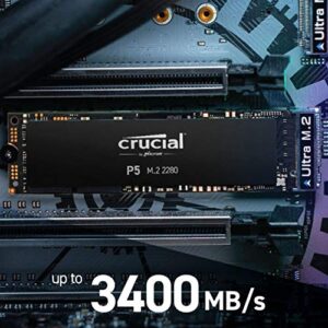 Crucial P5 1TB 3D NAND NVMe Internal Gaming SSD, up to 3400MB/s - CT1000P5SSD8