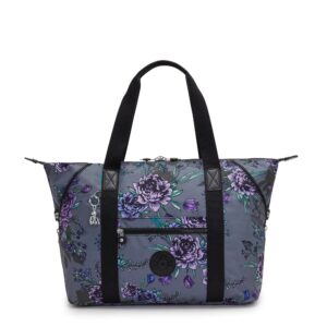 kipling women's art medium tote bag, lightweight large weekender, travel handbag, curiosity gr