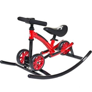 mobo cruiser wobo rocking horse ride on & baby balance bike red fits inseams 12-20 inches