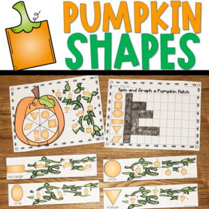 fall pumpkin shape sorting and graphing activities