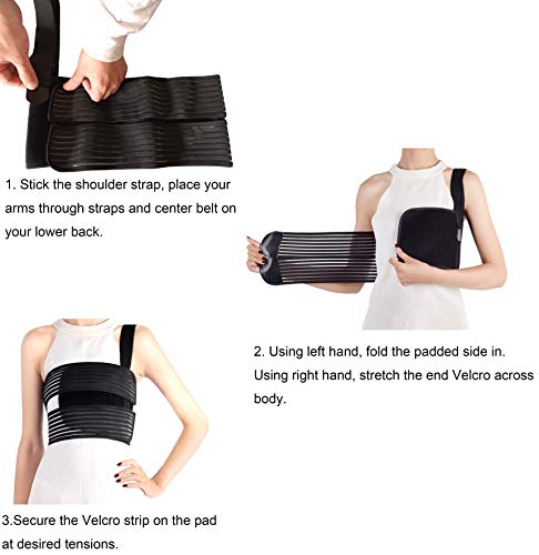 Solmyr Rib Brace Broken Rib Belt, Chest Brace Elastic Rib Support Brace for Men and Women, Chest Binder to Reduce Rib Cage Pain, Breathable Chest Wrap Belt for Sore or Bruised Ribs Support, Sternum