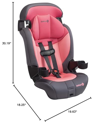 Safety 1st Grand 2-in-1 Booster Car Seat, Forward-Facing with Harness, 30-65 pounds and Belt-Positioning Booster, 40-120 pounds, Sunrise Coral