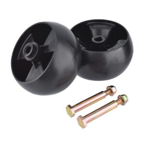 2 pack deck wheel 734-04155 with bolts nuts replaces 938-3056 plus locknuts for mtd cub cadet troy bilt 112-0677