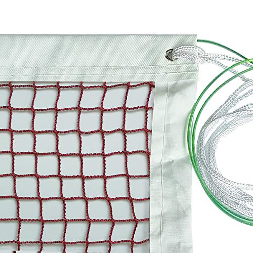 DOURR Badminton Net, Outdoor Indoor Sports Classic Badminton Replacement Net with Steel Cable Ropes for Backyard Beach Garden Schoolyard (20 FT x 2.5 FT)