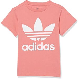 adidas Originals,unisex-youth,Trefoil Tee,Hazy Rose/White,Medium