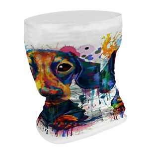 KANKANHAHA Dachshund Neck Gaiter Mask Cooling Summer Face Cover Scarf Bandana Seamless Balaclavas Headband for Dust Outdoors Fishing Sports Running