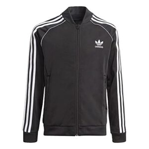 adidas originals,unisex-youth,sst track top,black/white,small