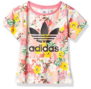 adidas originals,unisex-youth,tee,trace pink/multicolor/black,4t