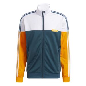 adidas Originals,mens,Split Firebird Track Top,Wild Teal/Crew Orange/White,Small