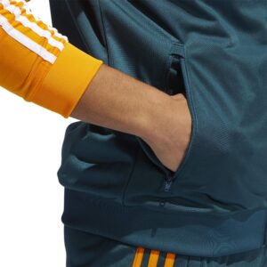 adidas Originals,mens,Split Firebird Track Top,Wild Teal/Crew Orange/White,Small