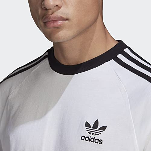 adidas Originals,mens,3-Stripes Long Sleeve Tee,White,Medium