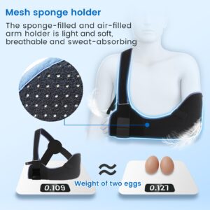 VELPEAU Medical Sling Immobilizer - Rotator Cuff Support Brace - Comfortable for Shoulder Injury, Left and Right Arm, Men and Women, for Broken, Dislocated, Fracture, Strain (Large)