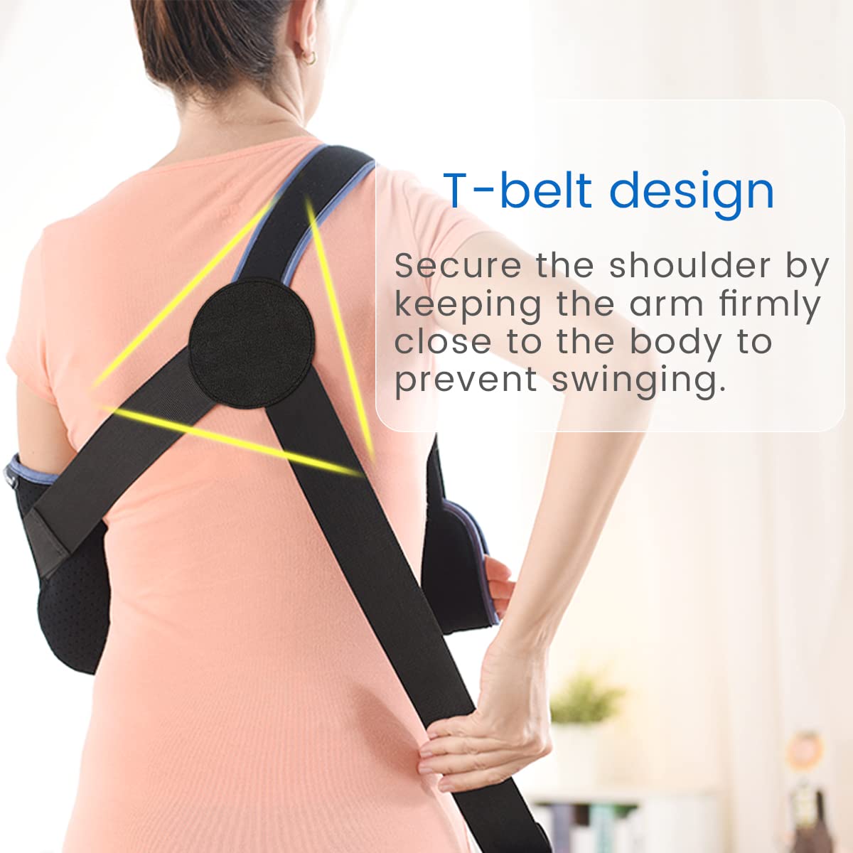 VELPEAU Medical Sling Immobilizer - Rotator Cuff Support Brace - Comfortable for Shoulder Injury, Left and Right Arm, Men and Women, for Broken, Dislocated, Fracture, Strain (Large)