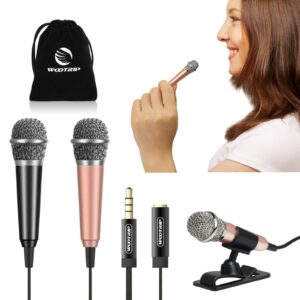 Wootrip Mini Karaoke Microphone, Mini Voice Recording Microphone Portable Karaoke Mic for Singing, Voice Recording…