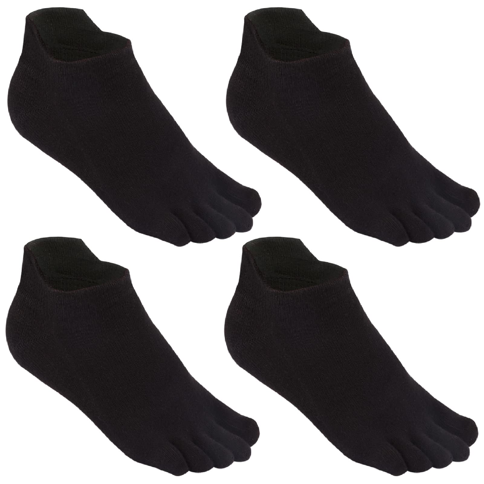 Meaiguo Toe Socks No Show Running Five Finger Socks for Men Women 4 Pairs