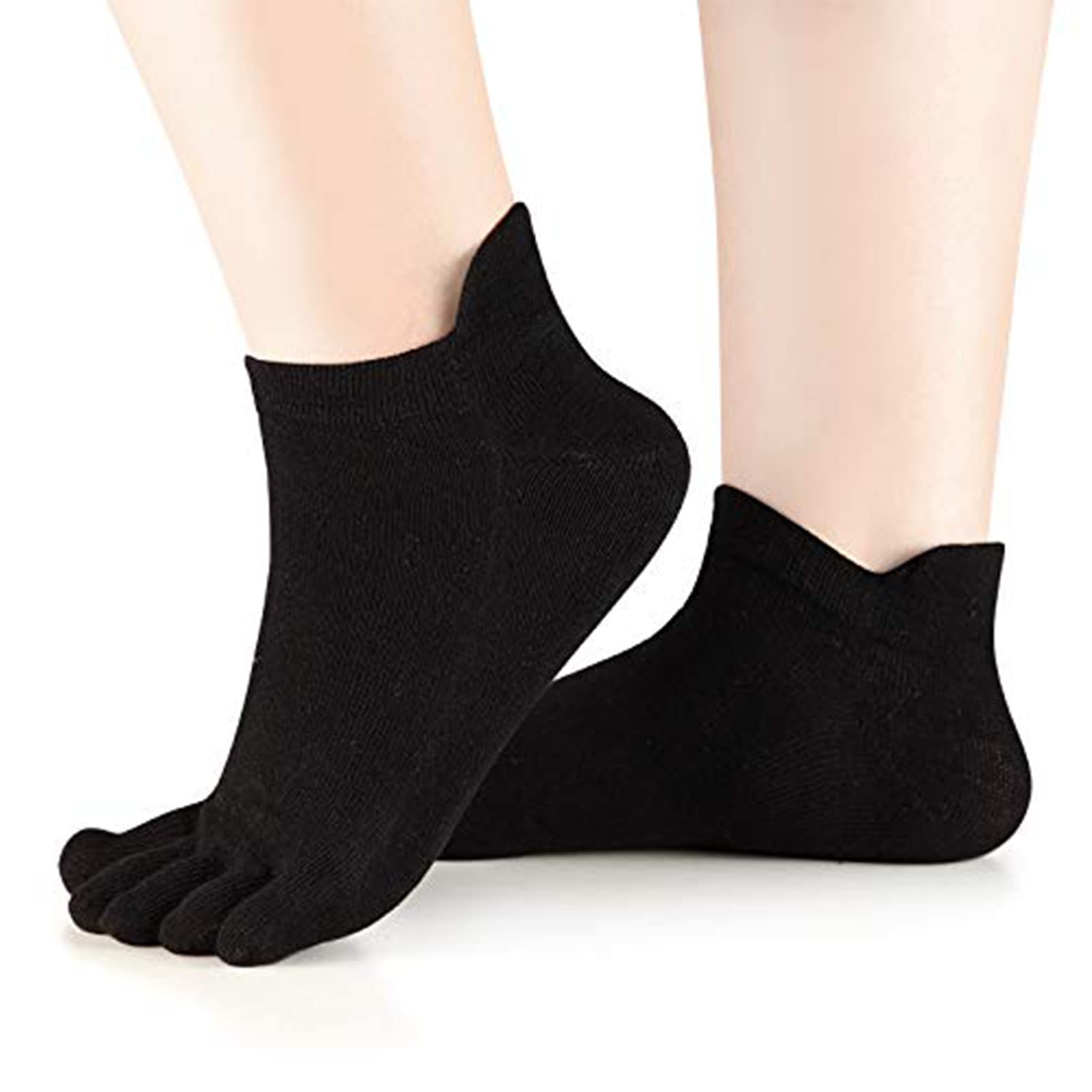 Meaiguo Toe Socks No Show Running Five Finger Socks for Men Women 4 Pairs