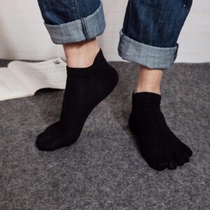 Meaiguo Toe Socks No Show Running Five Finger Socks for Men Women 4 Pairs