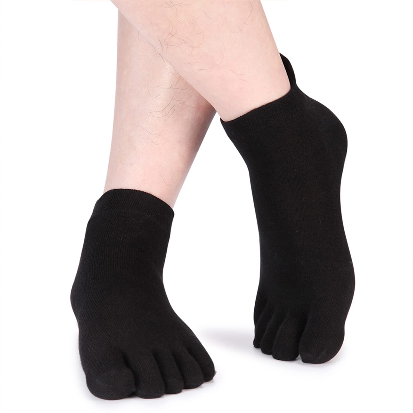 Meaiguo Toe Socks No Show Running Five Finger Socks for Men Women 4 Pairs