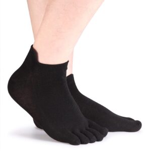 Meaiguo Toe Socks No Show Running Five Finger Socks for Men Women 4 Pairs