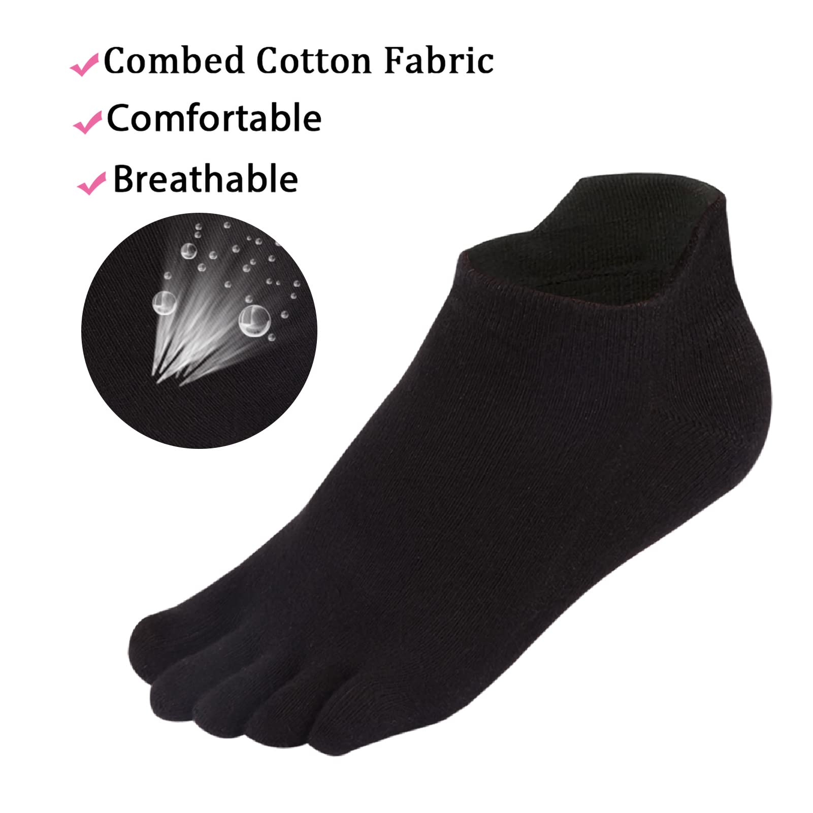 Meaiguo Toe Socks No Show Running Five Finger Socks for Men Women 4 Pairs