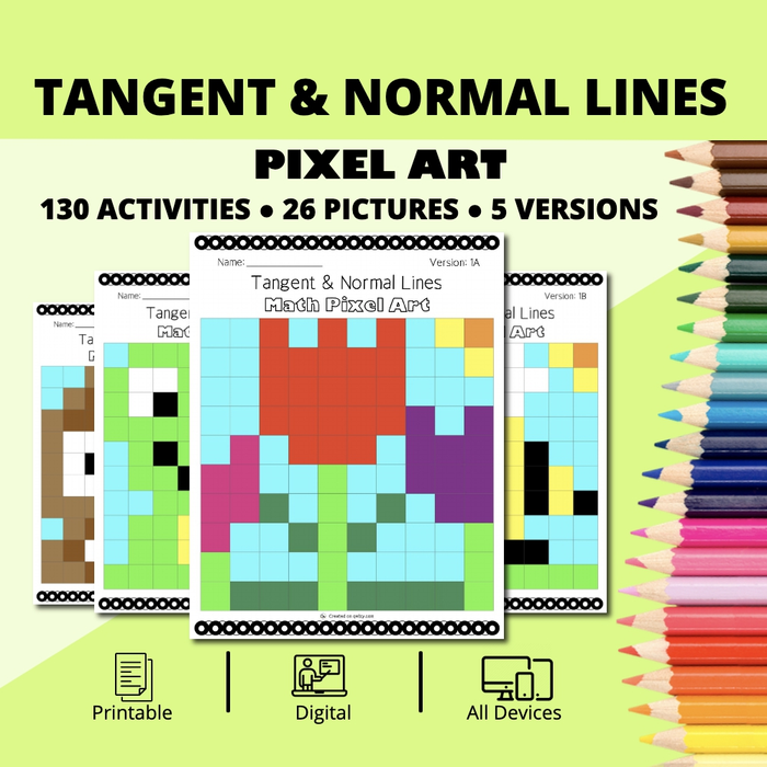 Spring: Tangent & Normal Lines Pixel Art