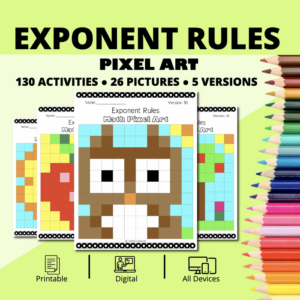 spring: algebra exponent rules pixel art