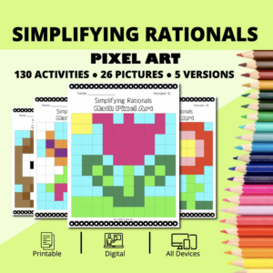 spring: algebra simplifying rational expressions pixel art