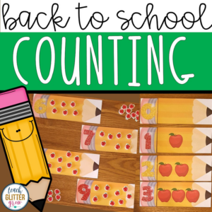 back to school counting activity center