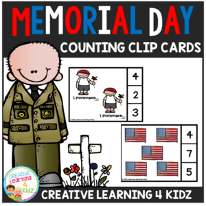memorial day counting clip cards