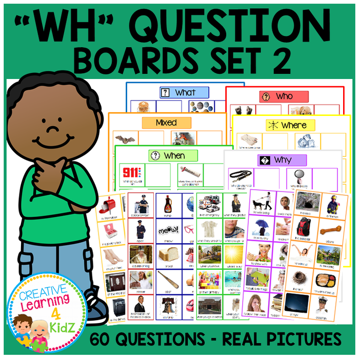 WH Question Boards Set 2