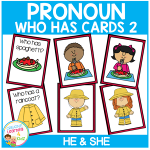 pronoun who has cards set 2 he & she