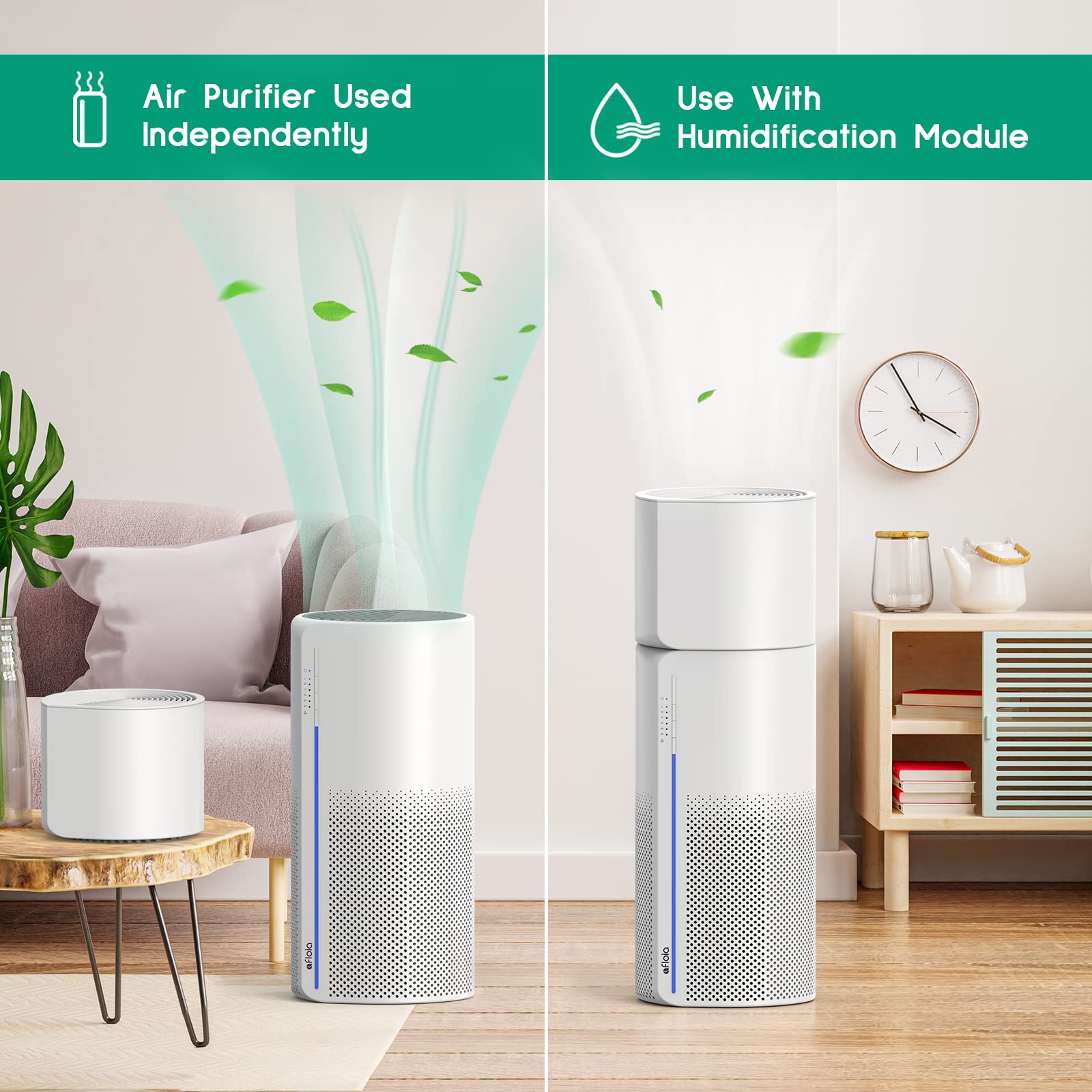 Air Purifiers for Home, Ture HEPA Active Carbon Cleaner Filter, 360° 3-Layer Filtration, Whisper Quiet Desktop Air Cleaner for Small Space, Remove Smoke, Allergies and Pet Dander, Afloia MIRO