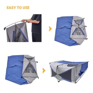 KingCamp Oversize 2 Persons Outdoor Easy Up Portable Dressing Changing Room Shower Privacy Shelter Tent, Blue/Grey