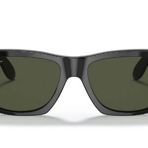 Ray-Ban RB2187 Nomad Square Sunglasses, Black/G-15 Green, 54 mm