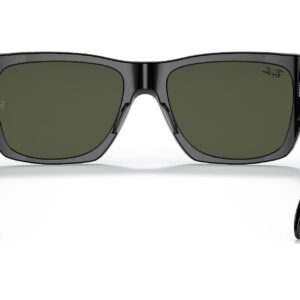 Ray-Ban RB2187 Nomad Square Sunglasses, Black/G-15 Green, 54 mm