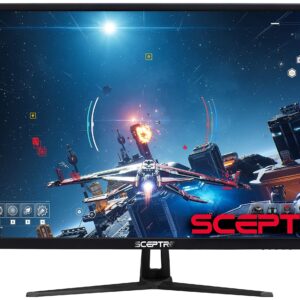 Sceptre New 32" QHD 1440p 2560x1440 LED Monitor HDMI DisplayPort up to 85Hz Build-in Speakers Blue Light Shift, Machine Black 2020