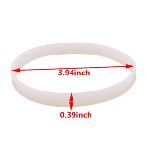 Joyparts 4 Pcs Replacement Parts Rubber Gasket Sealing White O-Ring,Compatible with Ninja Blender (4pcs 3.94inch)