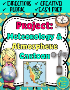 climate, weather, and earth's atmosphere cartoon project