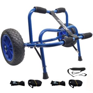 newcod kayak cart, kayak dolly with 10" airless tire for carrying kayak canoe sup paddle board